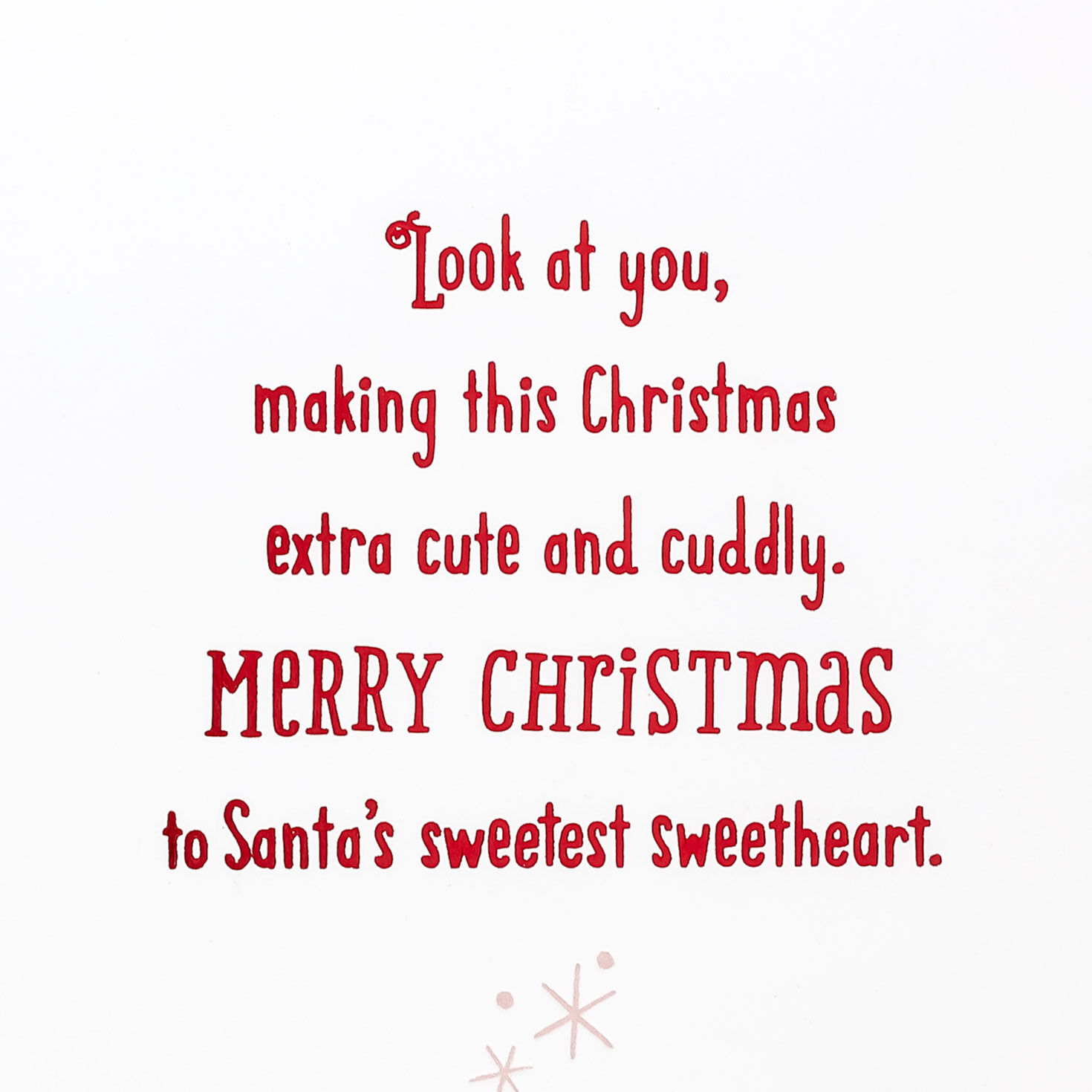 Santa with Orange Cat Granddaughter Christmas Card Sentiment image number 2