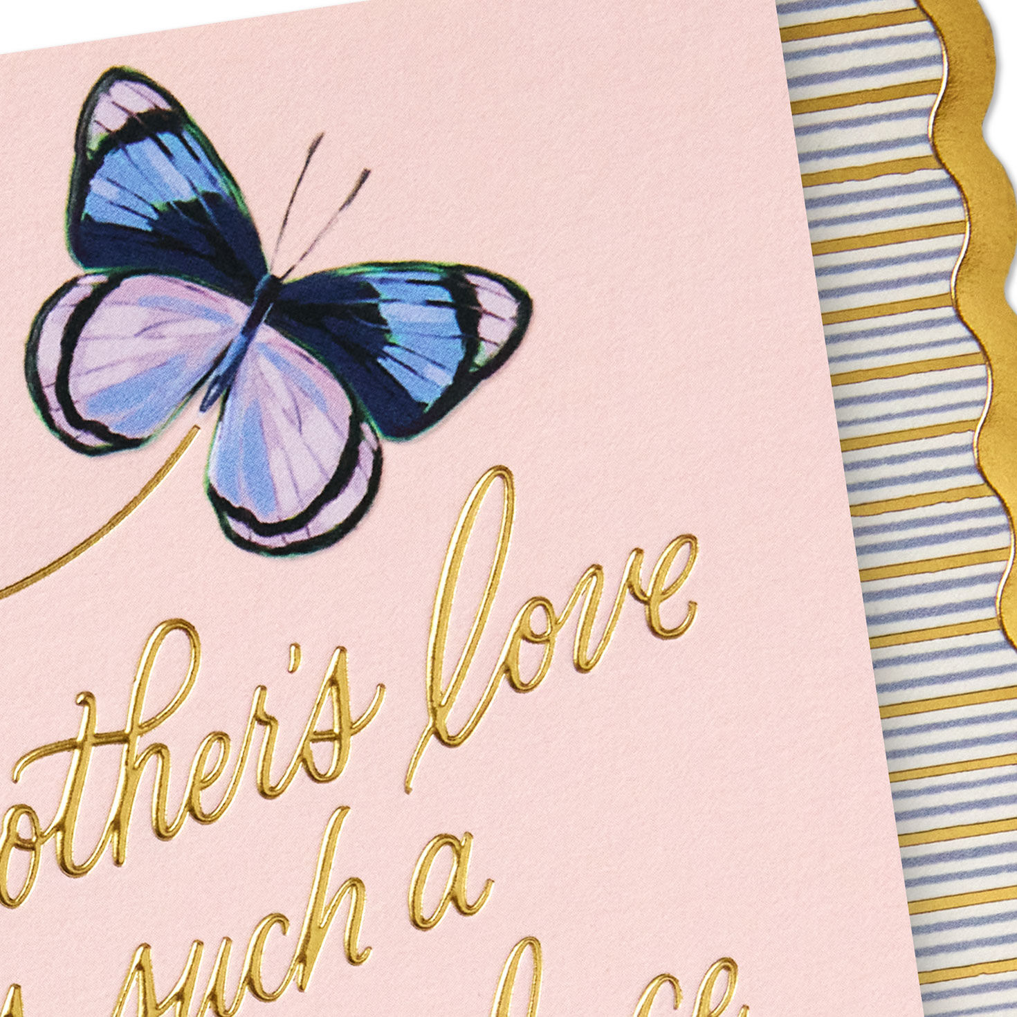 Butterflies on Pink Mother's Day Card for Mom Card Front Detail image number 4