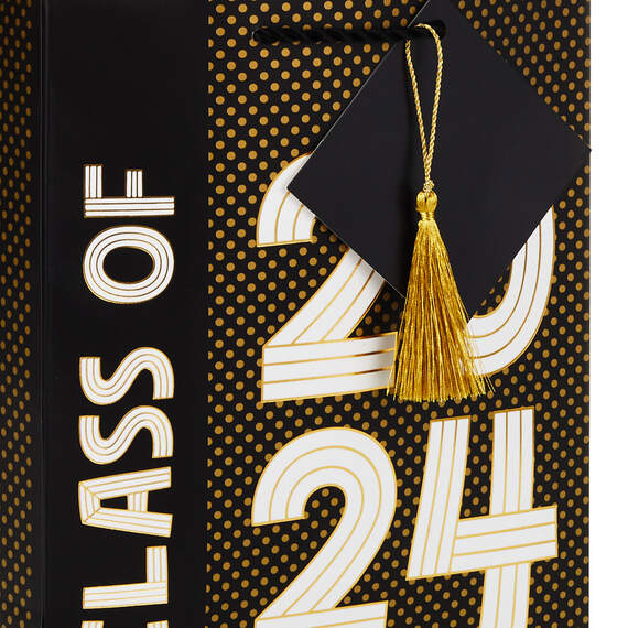 9.6" Class of 2024 Medium Graduation Gift Bag With Tissue Paper, , large image number 4