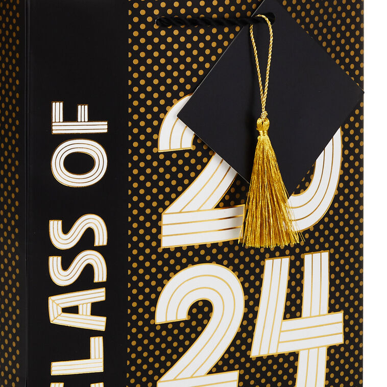 9.6" Class of 2024 Medium Graduation Gift Bag With Tissue Paper, , large image number 4