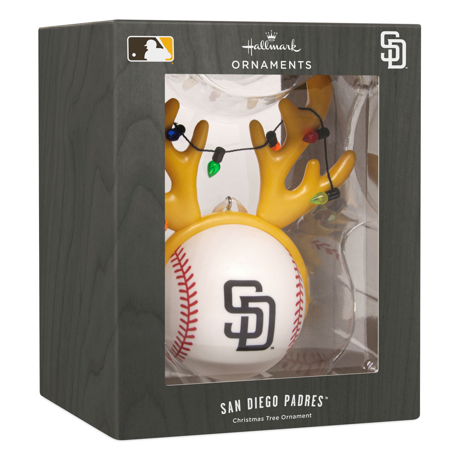 Padres Reindeer Baseball Christmas Ornament package front image number 7