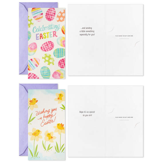 Watercolor Floral Assorted Boxed Money Holder Easter Cards, Pack of 36, , large image number 4