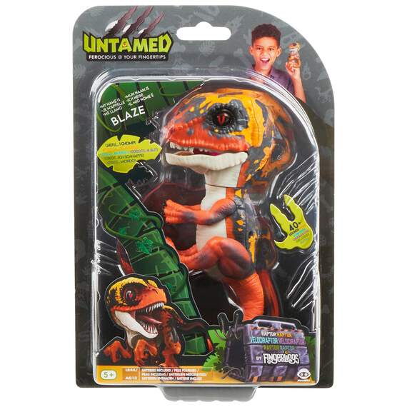 Fingerlings Blaze Untamed Raptor Dinosaur Toy, Orange, , large image number 3