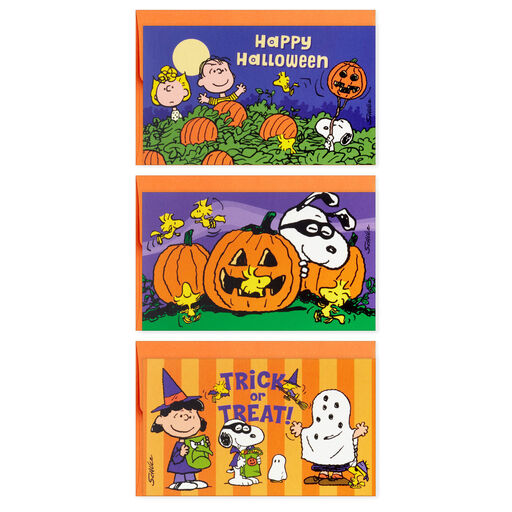 Peanuts® Assorted Halloween Mini Blank Note Cards, Pack of 24, 