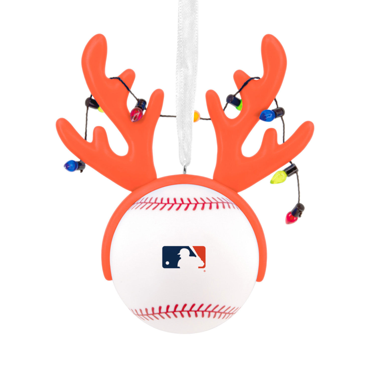 Mets Reindeer Baseball Christmas Ornament back image number 6
