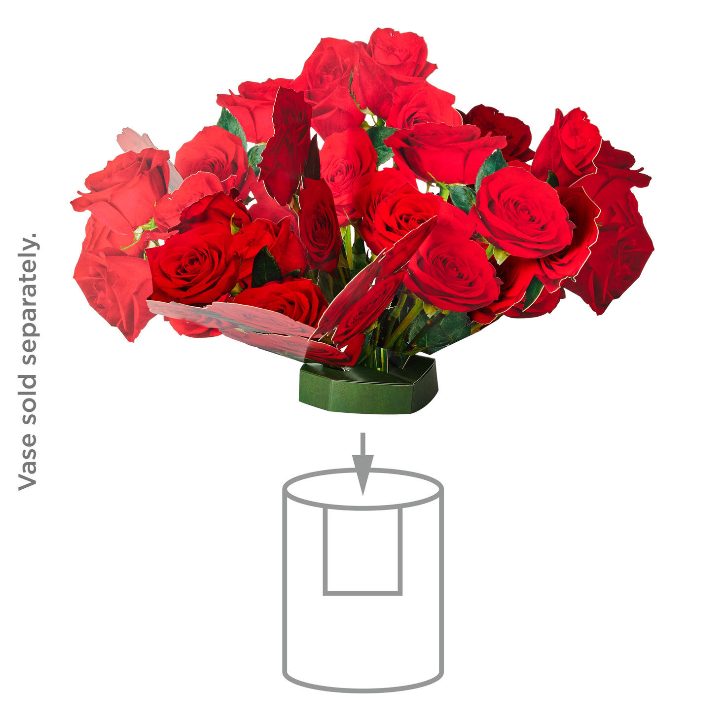 Build-a-Bouquet Red Roses Pop-Up Paper Flowers, Red Roses, large image number 2