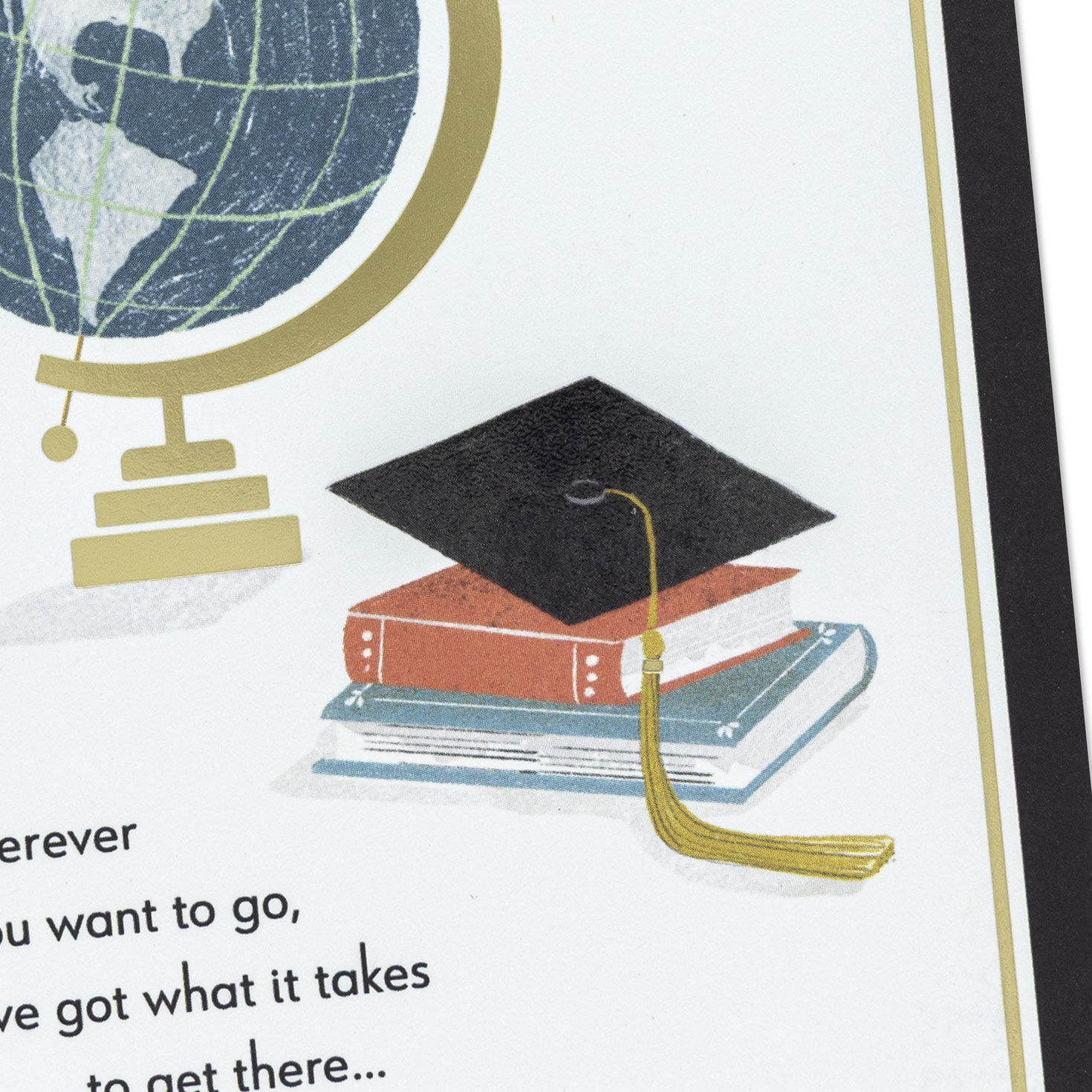 Globe and Books Graduation Card for Nephew Card Front Detail image number 4