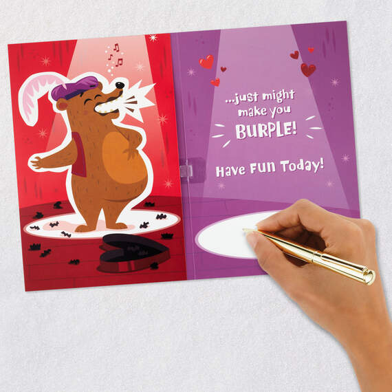 Burping Bear Funny Musical Valentine's Day Card, , large image number 6