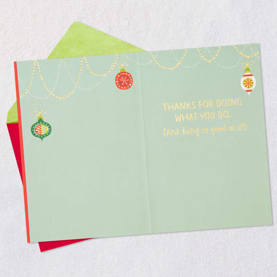 Thanks for All You Do Christmas Card for Teacher, , large image number 3