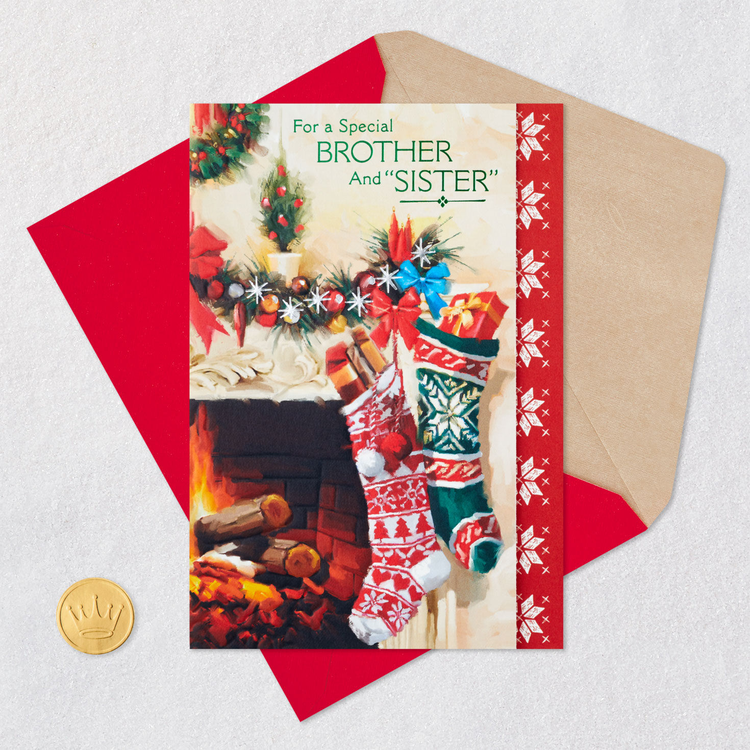 Joy, Love and Memories Christmas Card for Brother and Sister-in-Law, , large image number 6