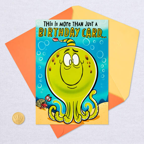 Octopus Hug Funny Pop-Up Birthday Card, , large image number 5