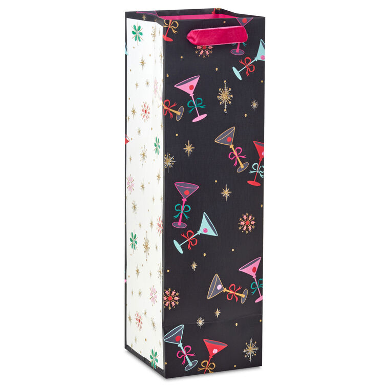 Lacey Chabert Tiny Tinis on Black Wine Gift Bag back image number 6