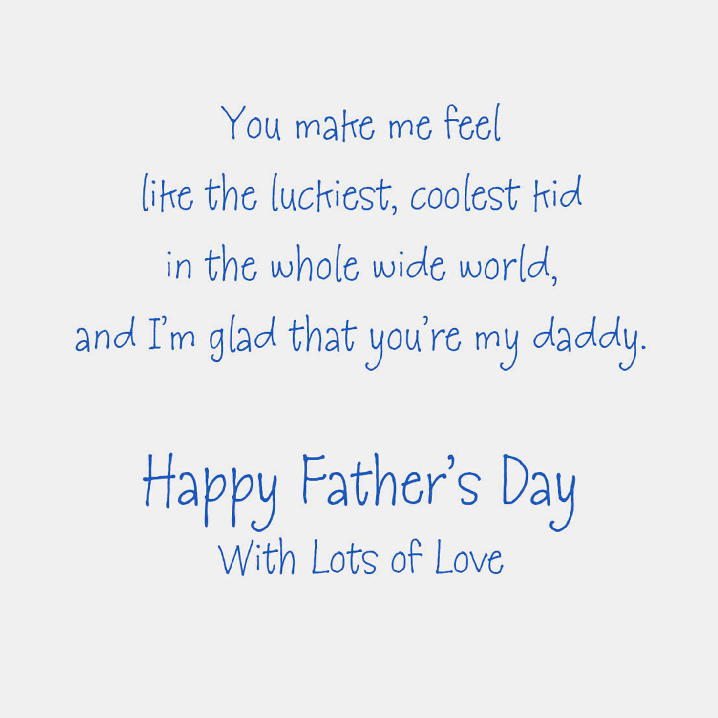 I'm the Luckiest Kid Father's Day Card From Son