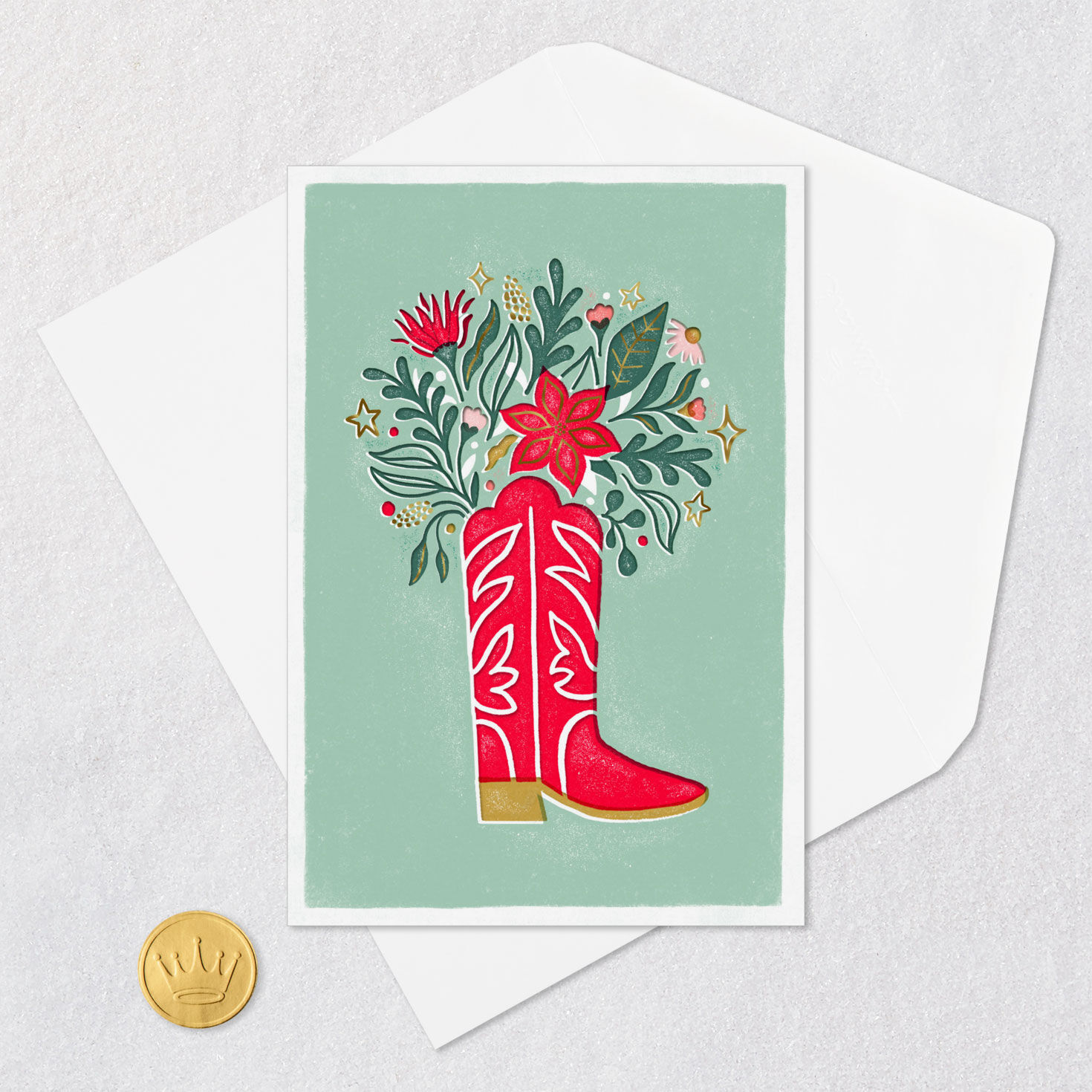 Hallmark x Opry® Holiday Bouquet in Boot Blank Card for only USD 4.99 | Hallmark