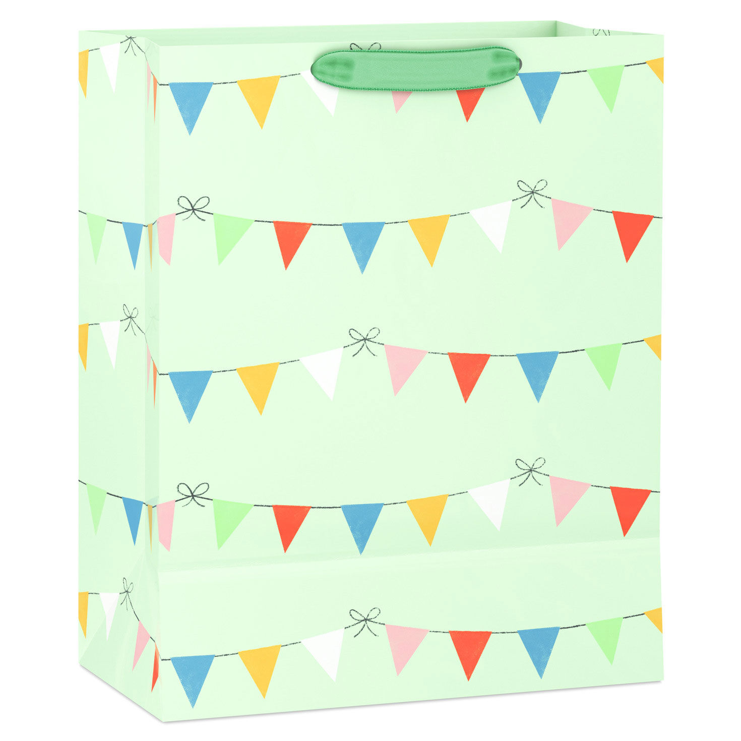 Party Banners on Light Green Large Gift Bag back image number 6
