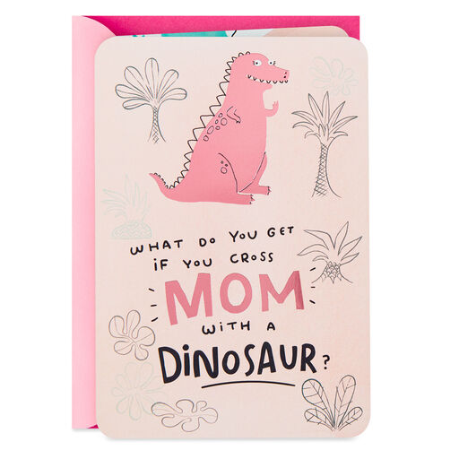 Roarsome Dinosaur Pop-Up Funny Mother's Day Card for Mom, 