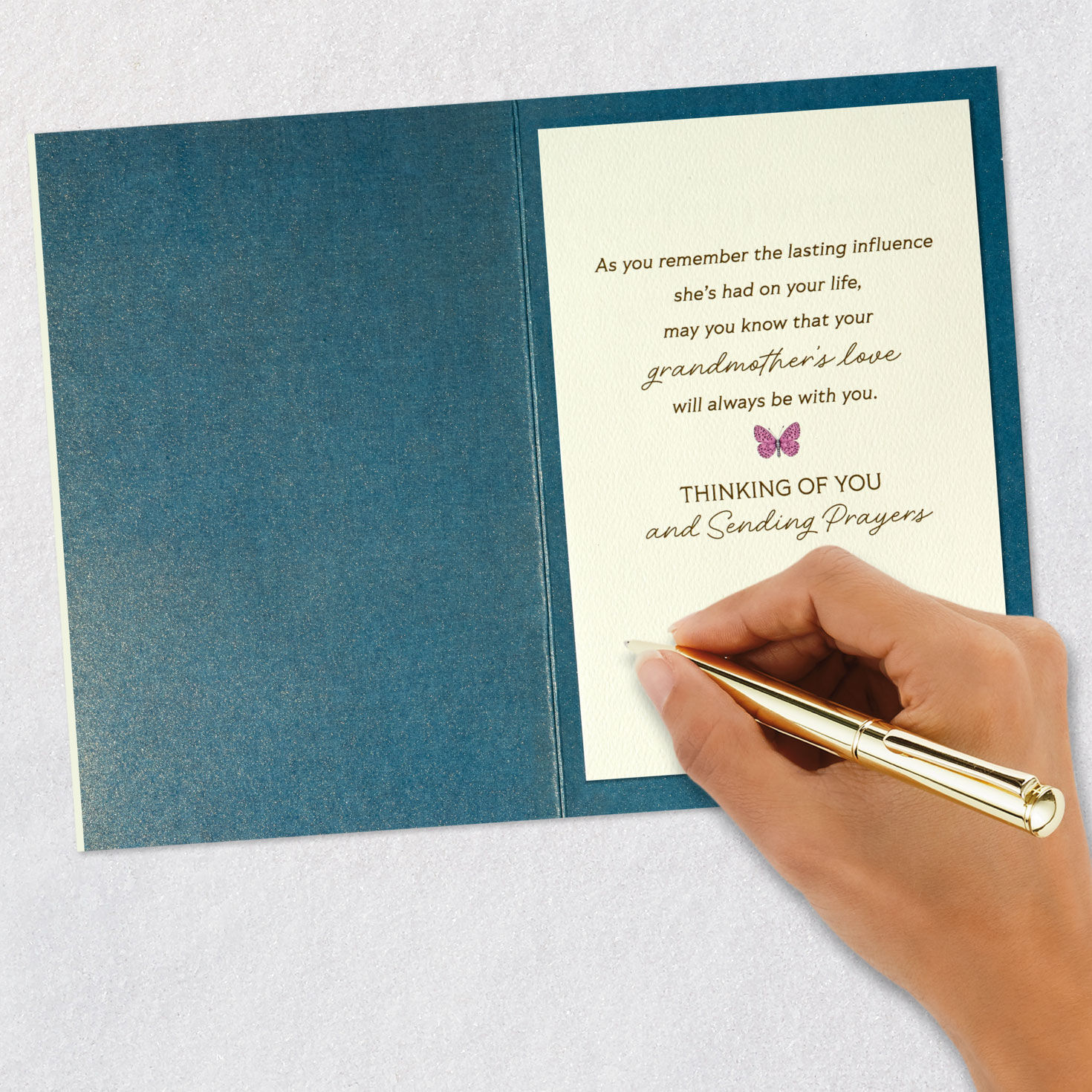 Her Love Will Always Be With You Sympathy Card for Loss of Grandmother ...