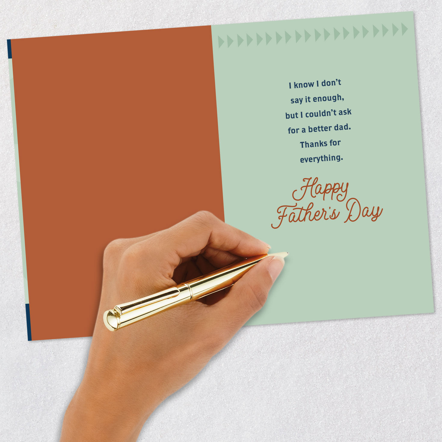 Blue and Green Geometric Father's Day Card Signing card image number 6
