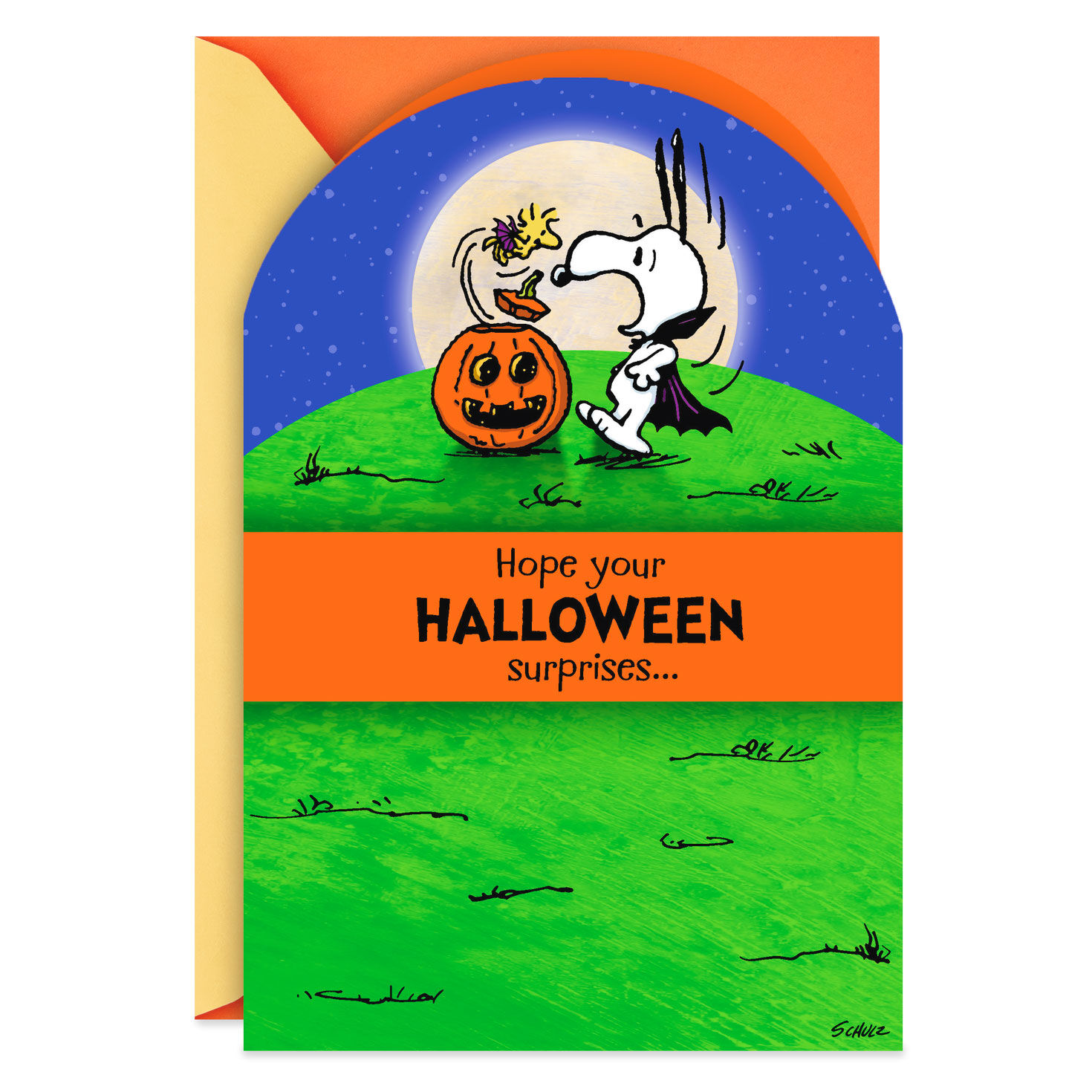 Hallmark Halloween Cards ~ Pack of 6 ~ Vampire Dracula Snoopy Woodstock Peanuts 