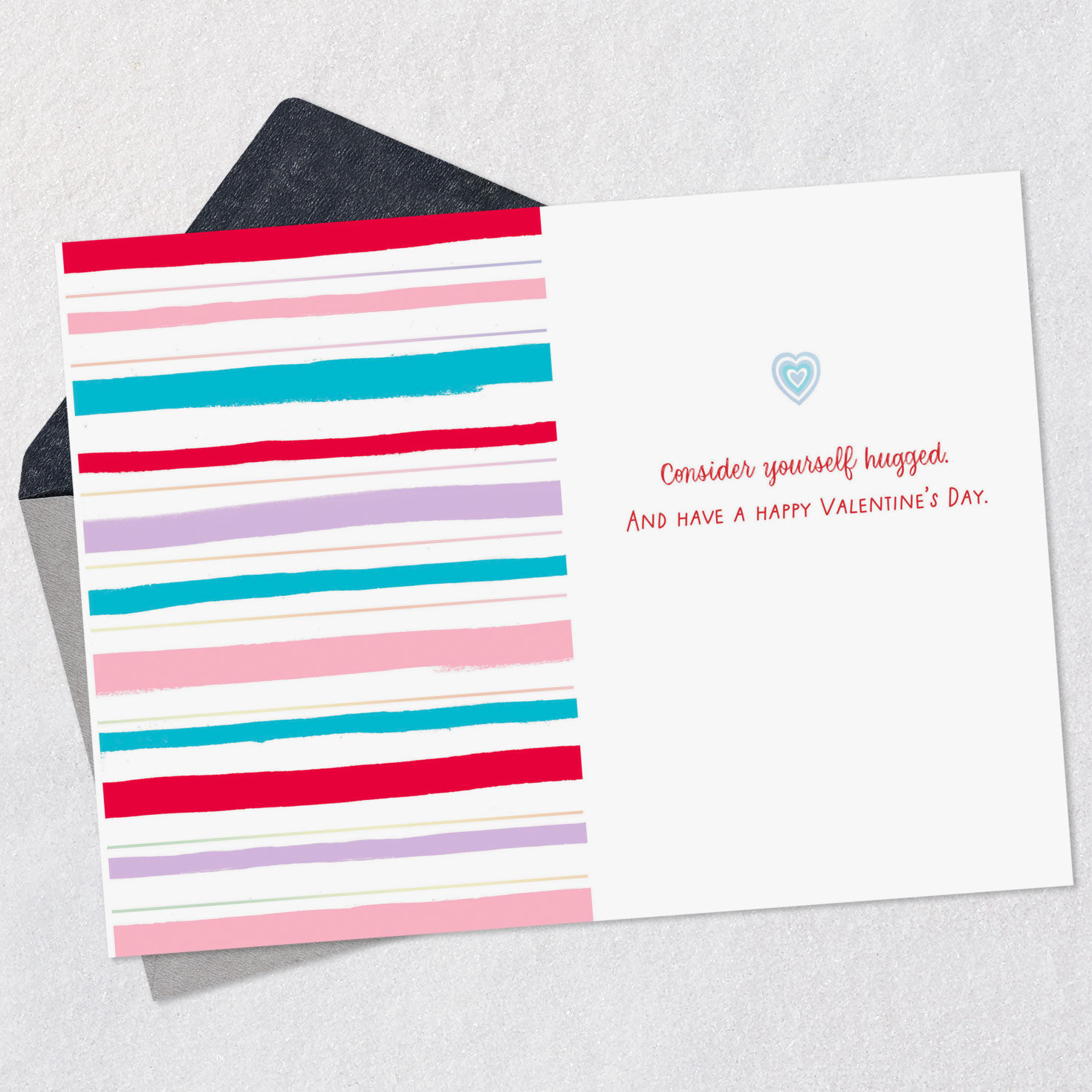 Holographic Foil Octopus Cartoon Valentine's Day Card Open card with envelope image number 3