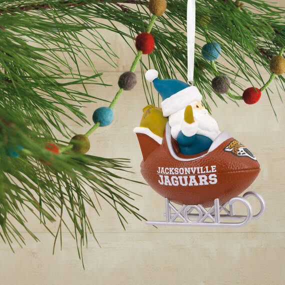 NFL Jacksonville Jaguars Santa Football Sled Hallmark Ornament, , large image number 2
