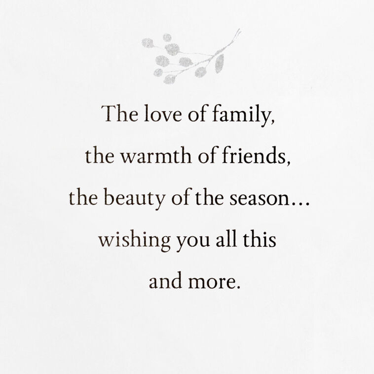 Poinsettia Wreath Boxed Christmas Cards Pack Sentiment image number 4