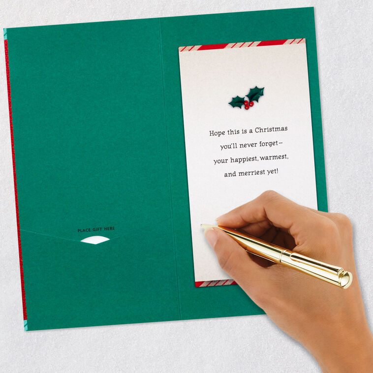 Nostalgic Santa Claus Money Holder Christmas Card signing card image number 7