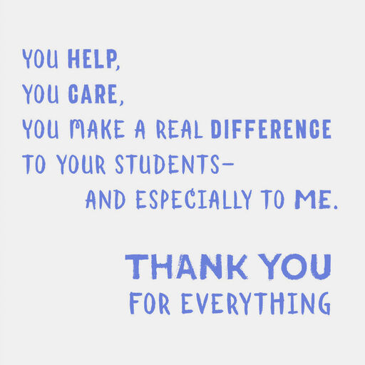 Lucky to Have a Teacher Like You Thank-You Card, 