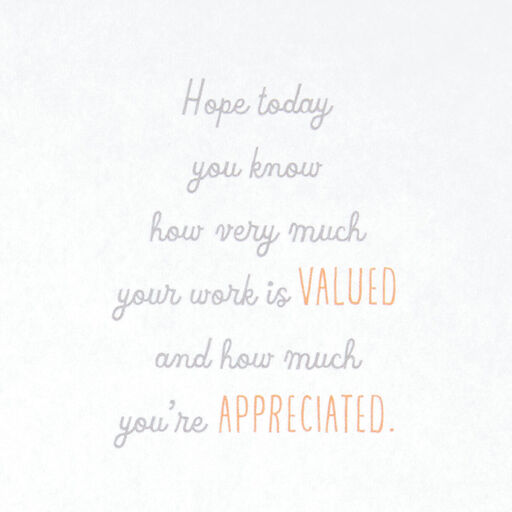 You're Valued and Appreciated Administrative Professionals Day Card, 
