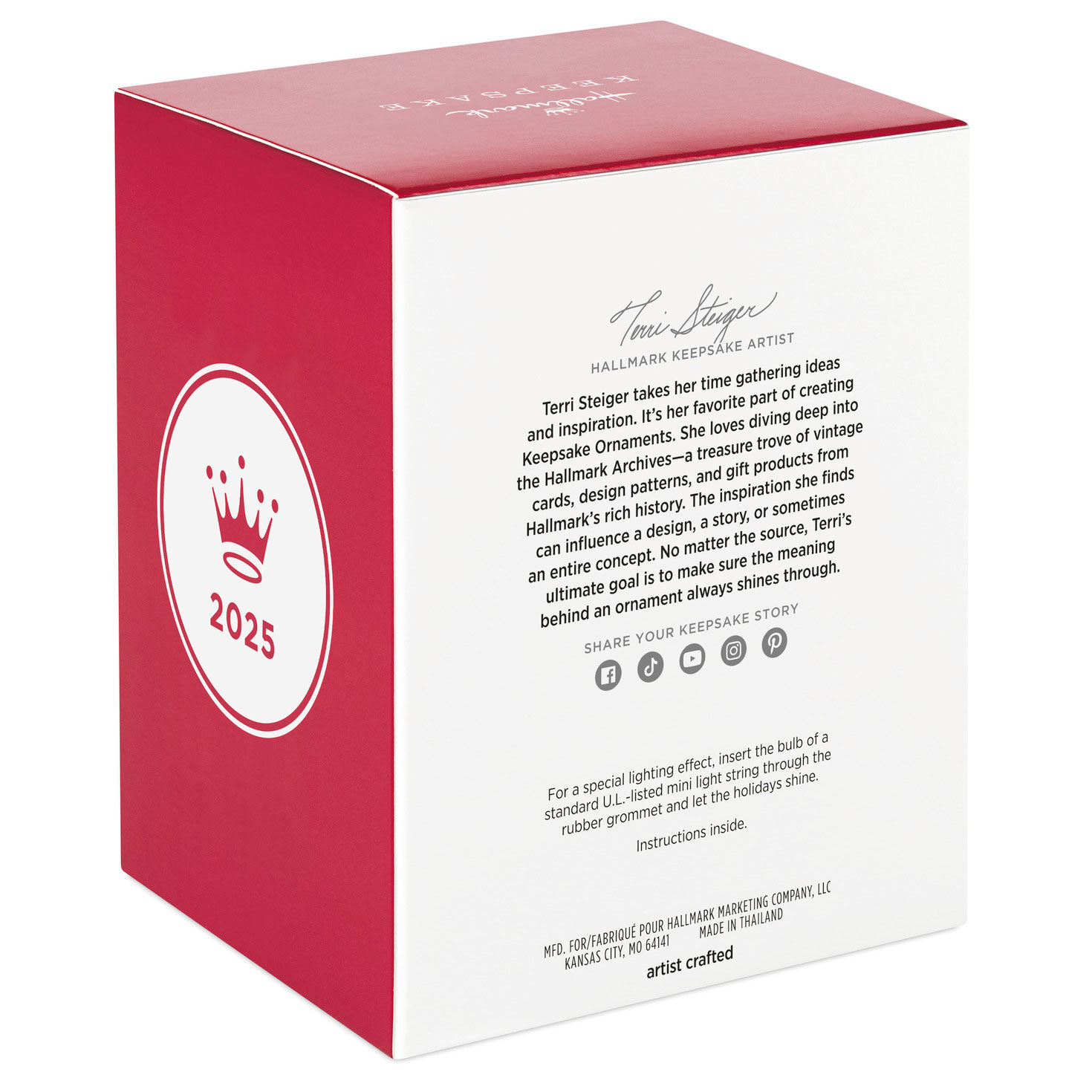 Church With Blue Roof Keepsake Ornament package back image number 8