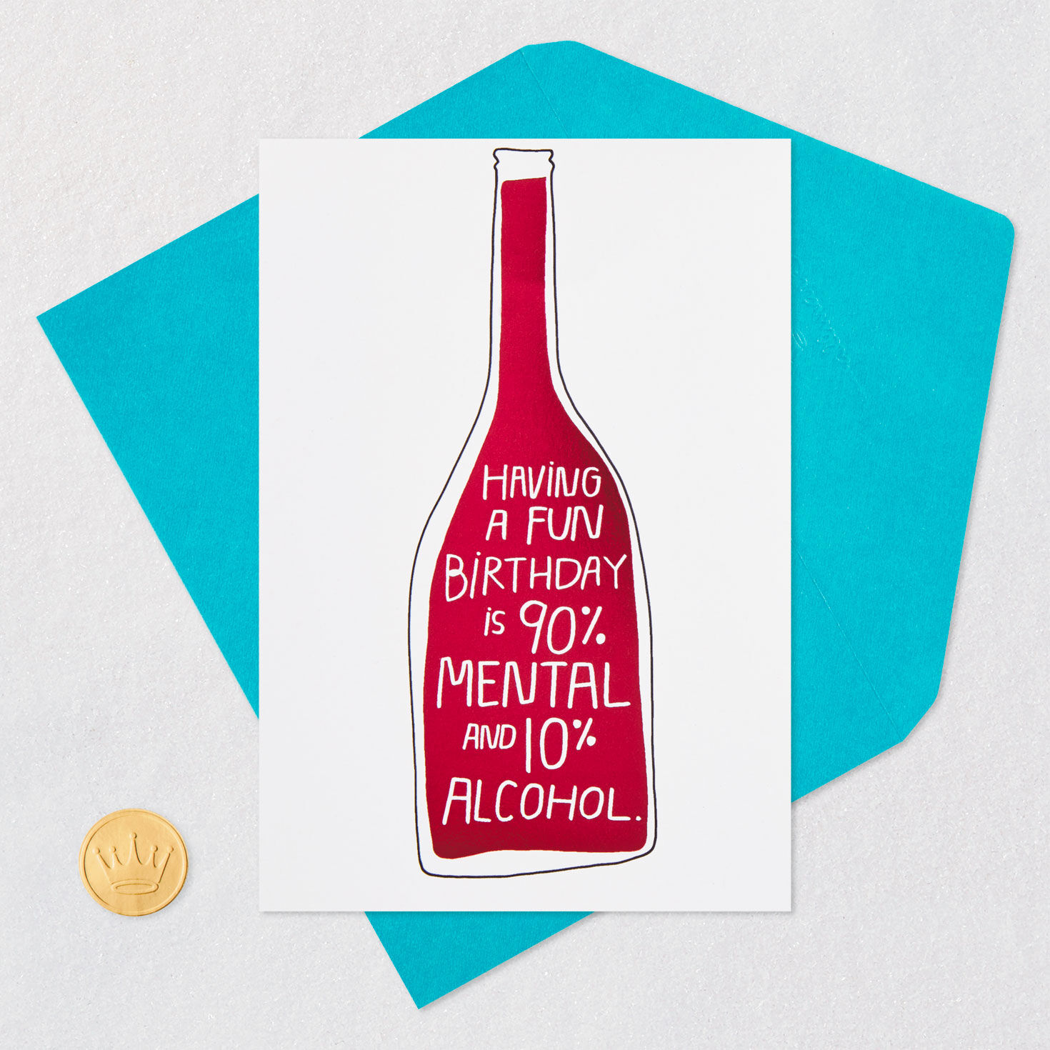 90% Mental Funny Birthday Card, , large image number 5