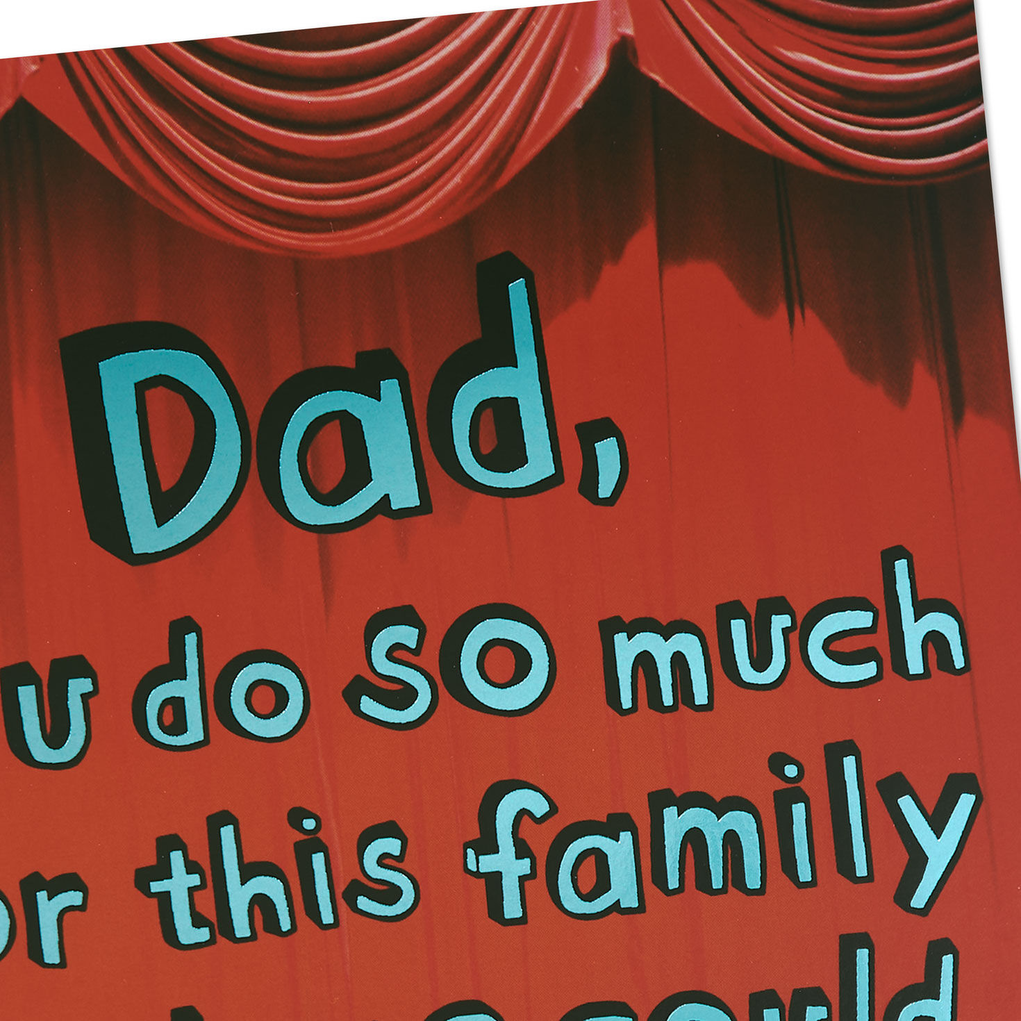 Stage Curtain Funny Musical Birthday Card for Dad Card Front Detail image number 5