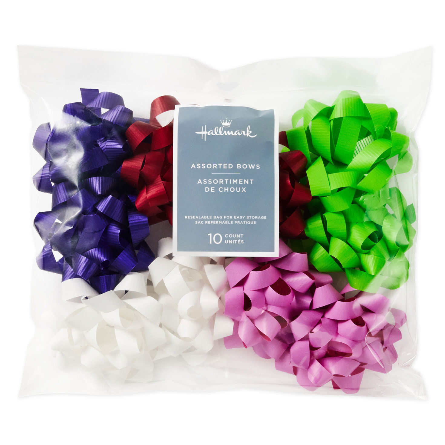 Red, Green, Blue, White and Pink Gift Bow Bag package front image number 6