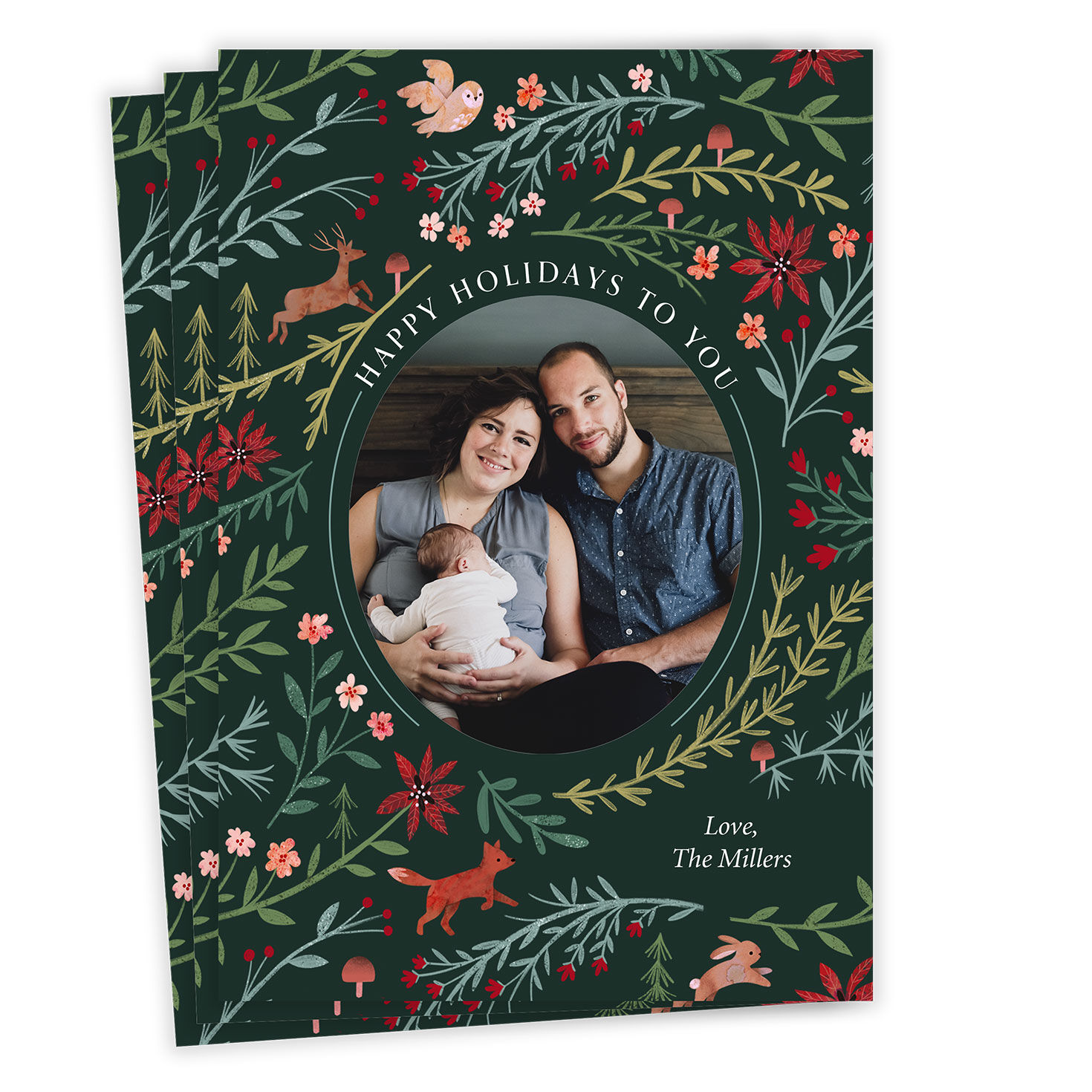 Woodland Tapestry Flat Holiday Photo Card