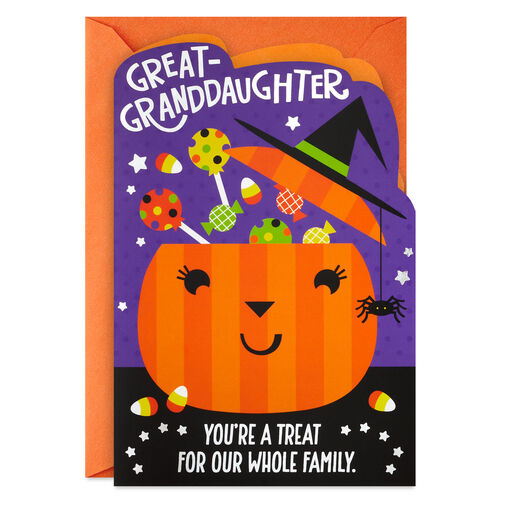 You're a Treat Halloween Card for Great-Granddaughter, 