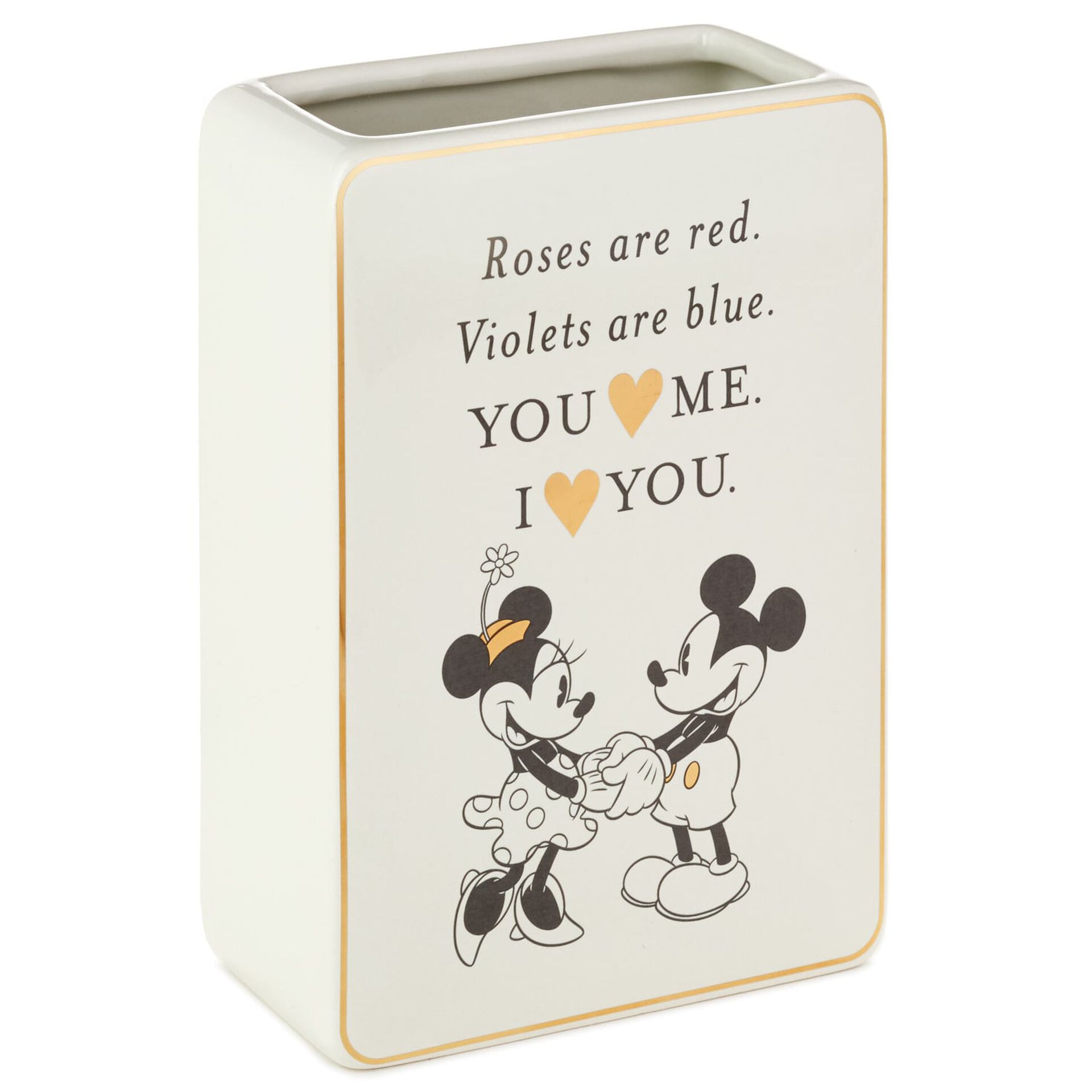 Disney Mickey And Minnie Love Ceramic Flower Vase Vases Fillers Hallmark