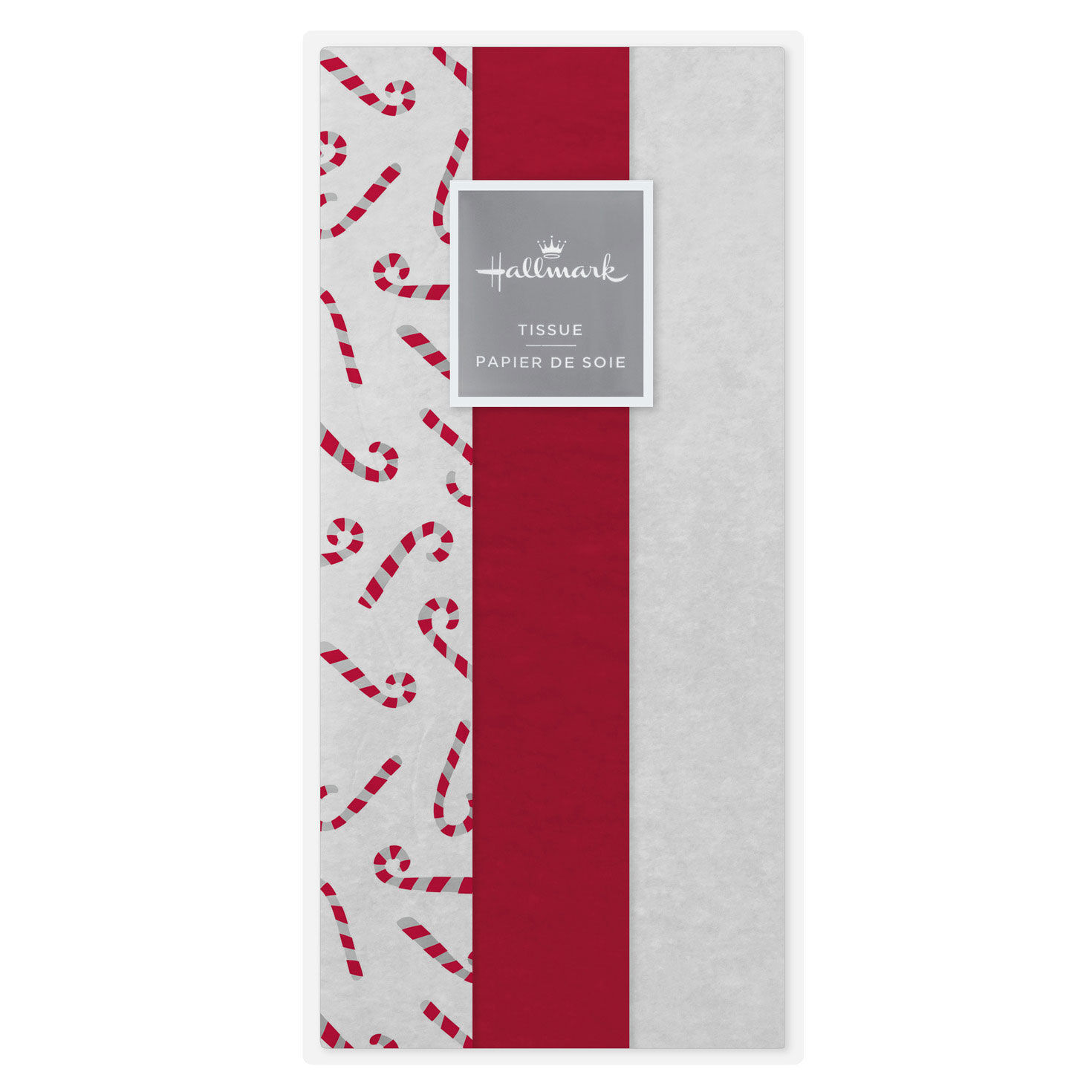 Candy Canes/Red/White 3-Pack Christmas Tissue Paper packaging image number 6