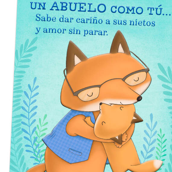 Foxes Hugging Spanish-Language Father's Day Card for Grandpa, , large image number 5