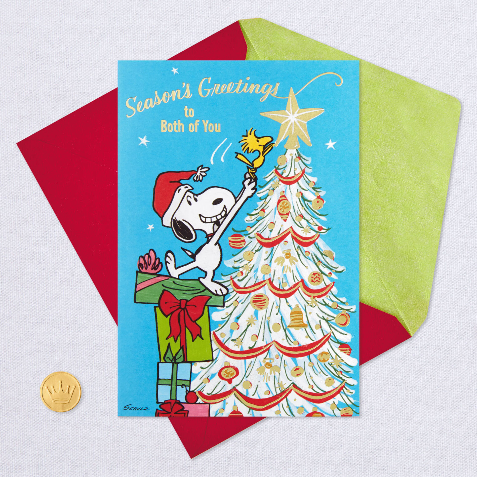 Peanuts® Snoopy Season's Greetings Christmas Card for Both Greeting