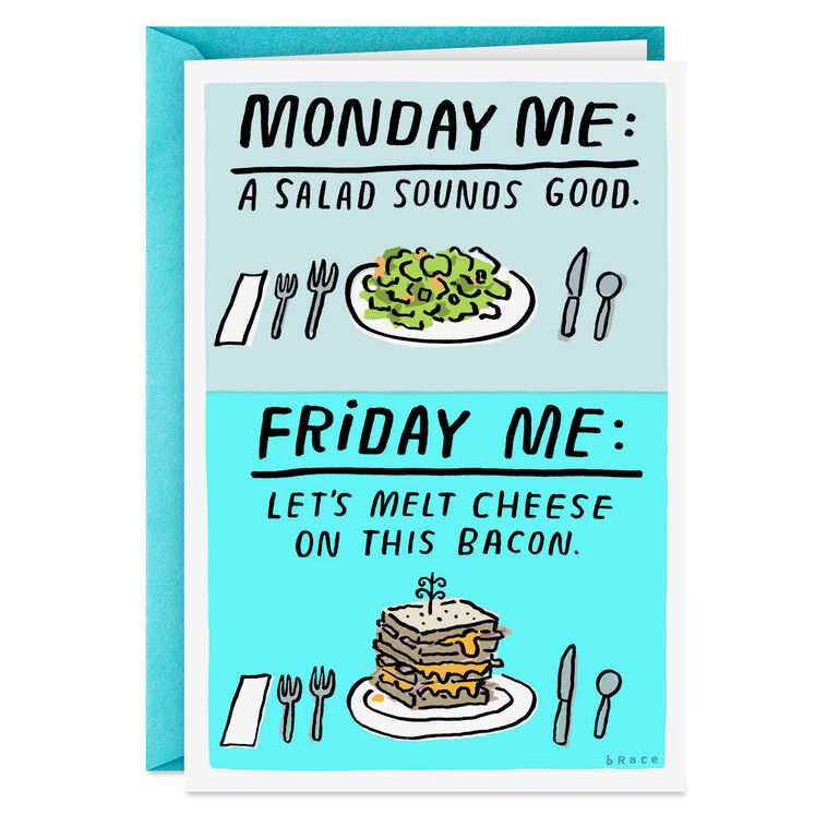 Melted Cheese Funny Birthday Card