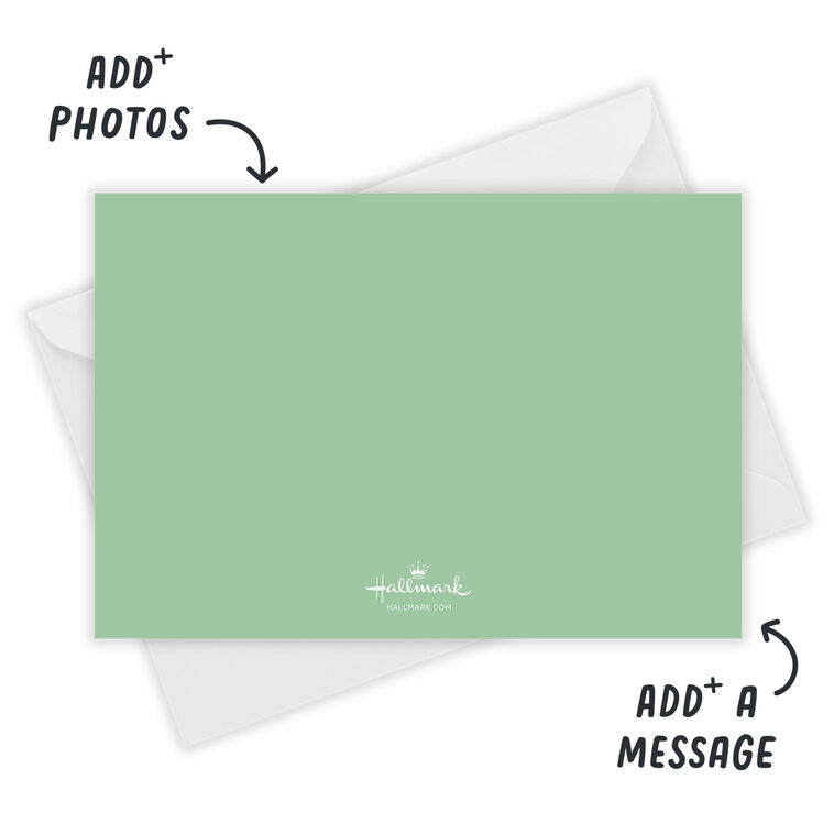 Modern Minimal Merry Flat Christmas Photo Card, , large image number 2