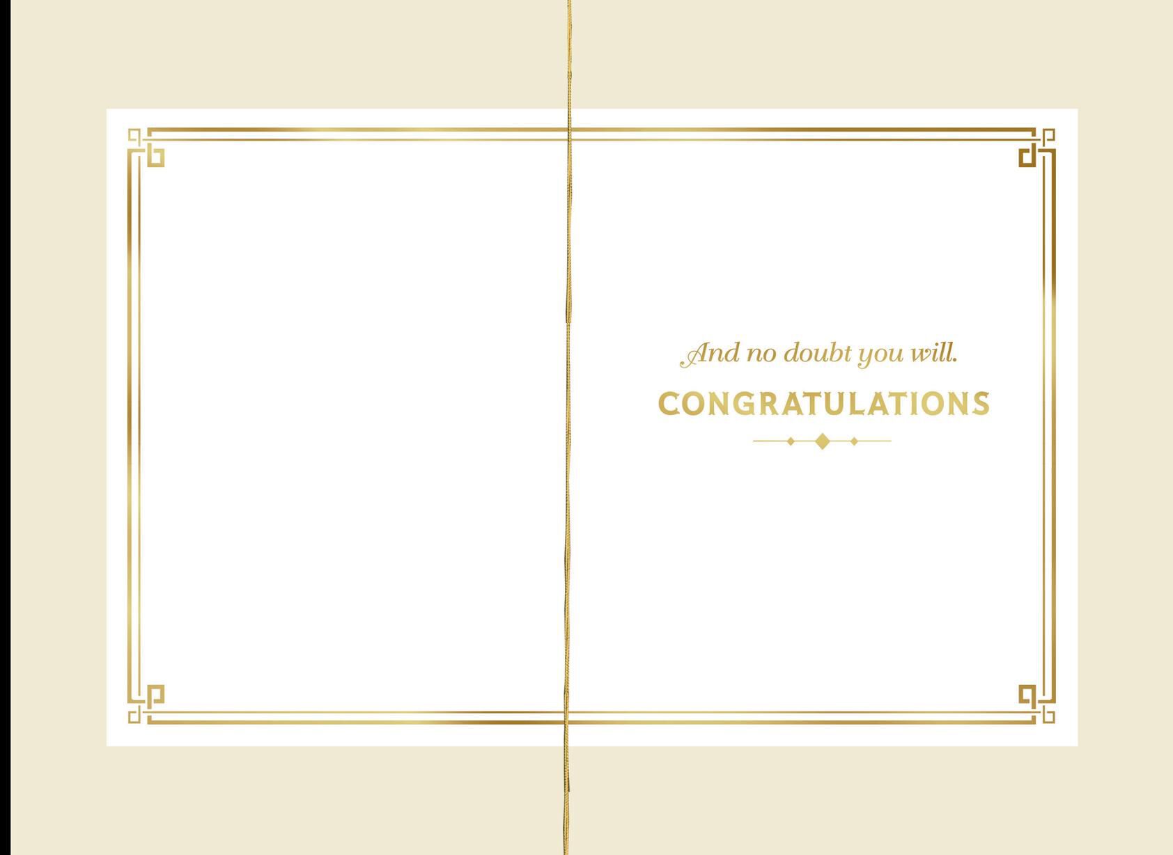 Gold Filigree New Job Congratulations Card