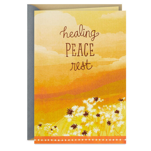 Healing, Peace and Rest Religious Get Well Card, 