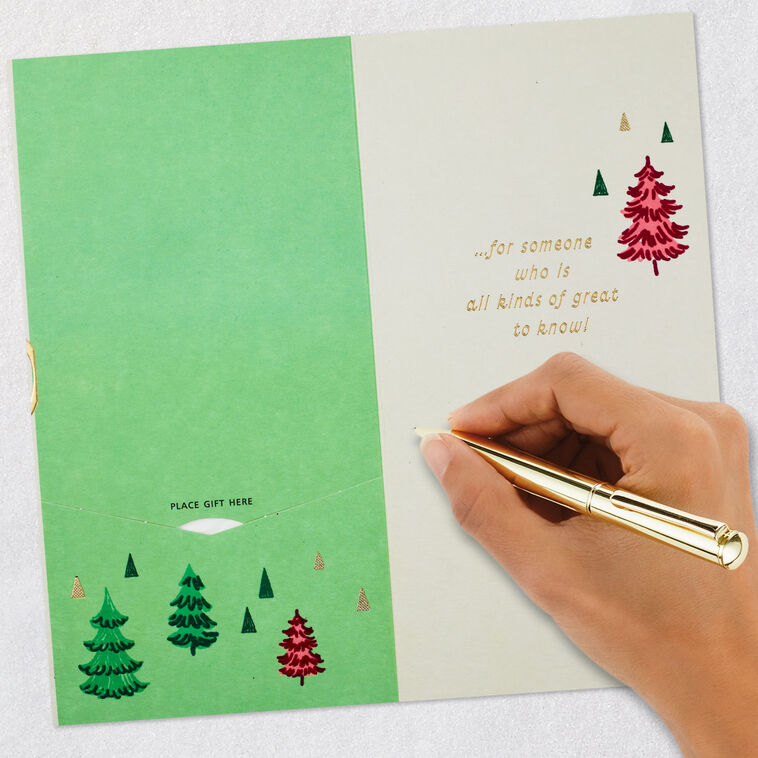 Elegant Christmas Tree Money Holder Christmas Card Signing card image number 8
