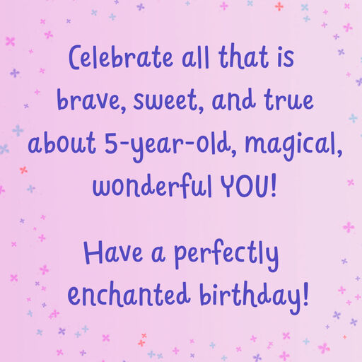 Fantastically 5 Unicorn 5th Birthday Card, 