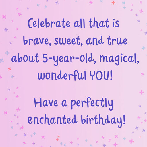 Fantastically 5 Unicorn 5th Birthday Card, 