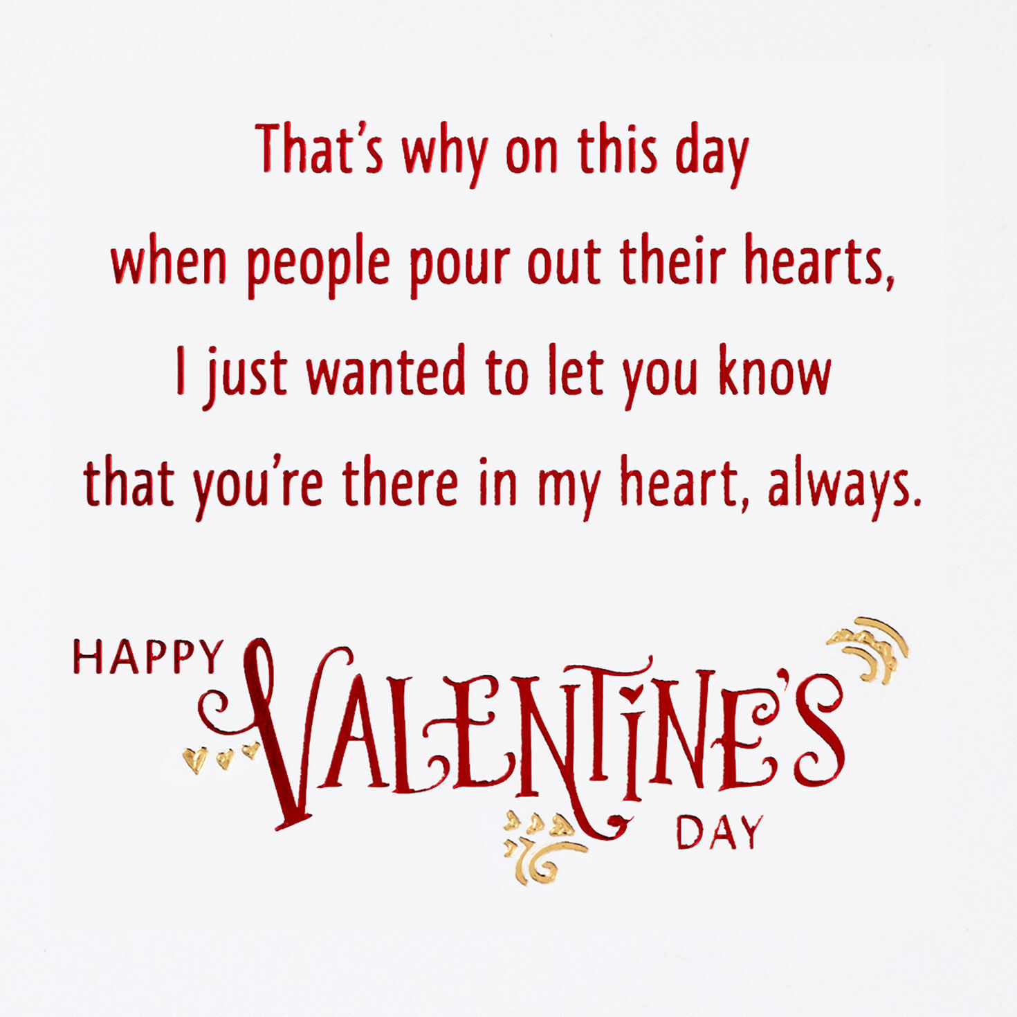 Red and Gold Banner Friend Valentine's Day Card Sentiment image number 3
