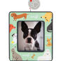 Dogs on Green Photo Frame Christmas Ornament closeup view image number 5