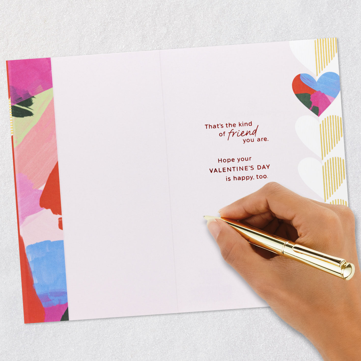 Modern Hearts Friend Valentine's Day Card Signing card image number 6