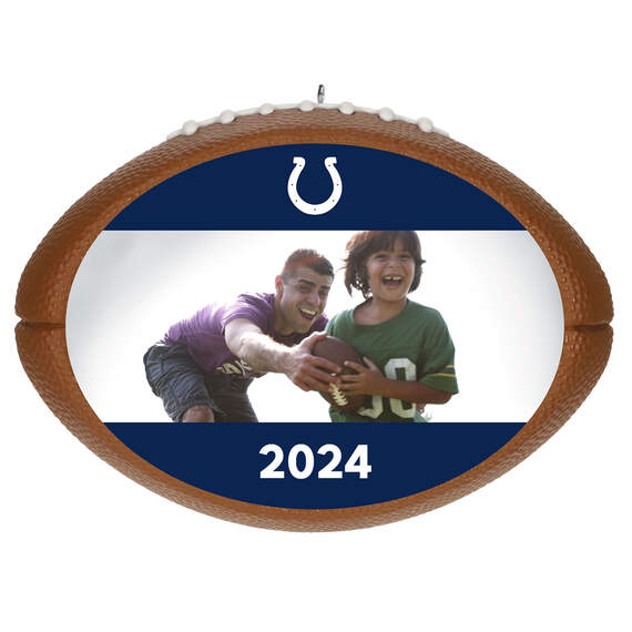 NFL Football Indianapolis Colts Text and Photo Personalized Ornament